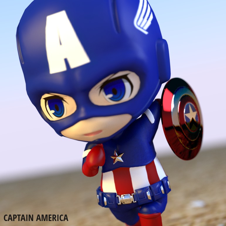 Chibi Captain America (Fan Art) preview image 1